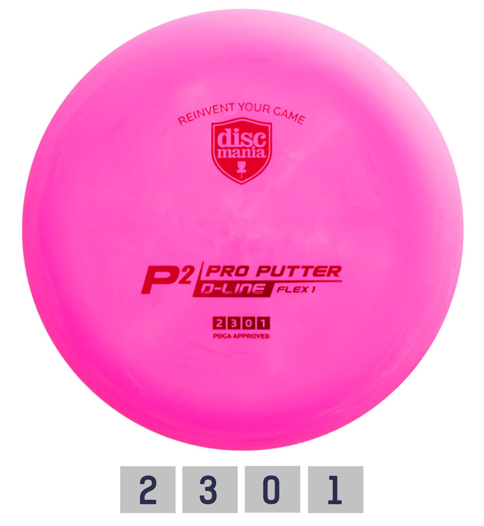 Diskgolfo diskas Discmania Putter D-Line P2 Flex 1, rožinis kaina ir informacija | Diskgolfas | pigu.lt