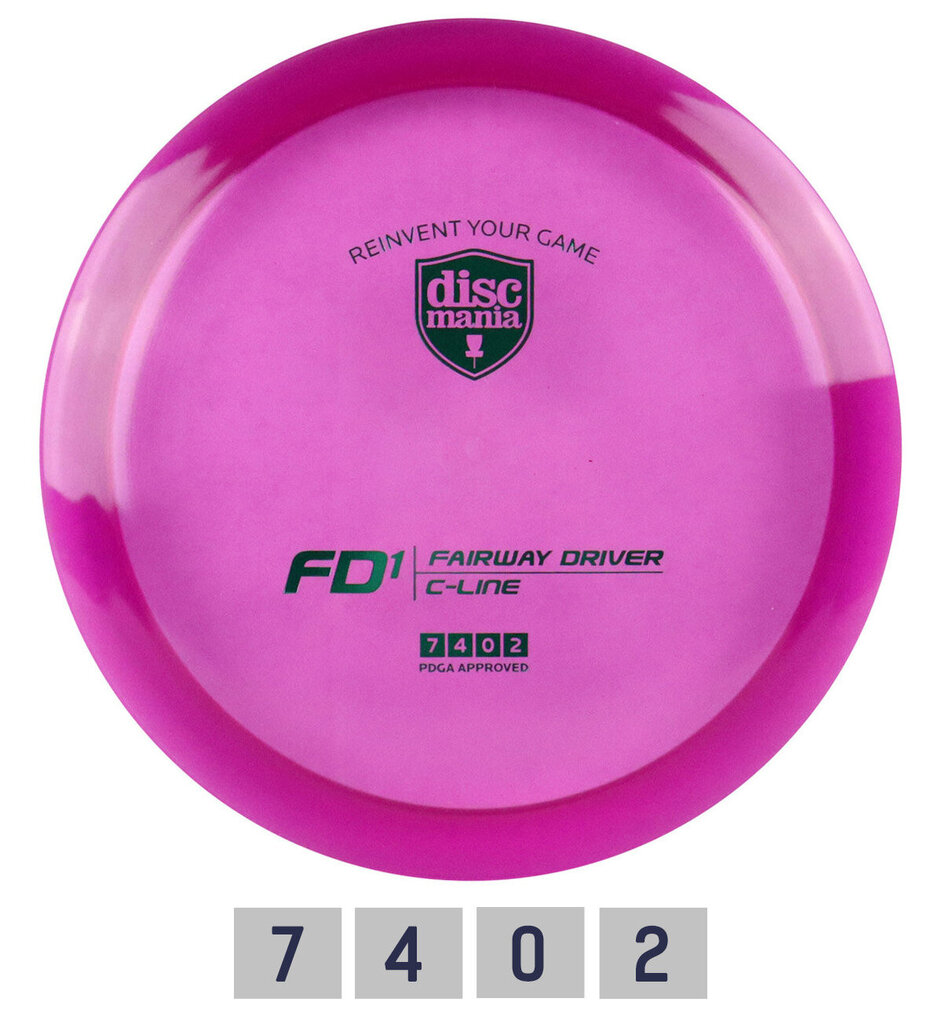 Diskgolfo diskas Discmania Fairway Driver C-Line FD1, rožinis kaina ir informacija | Diskgolfas | pigu.lt