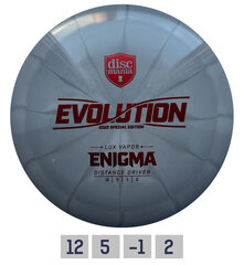 Diskgolfo diskas Discmania Distance Driver Lux Vapor Enigma Evolution, pilkas kaina ir informacija | Diskgolfas | pigu.lt