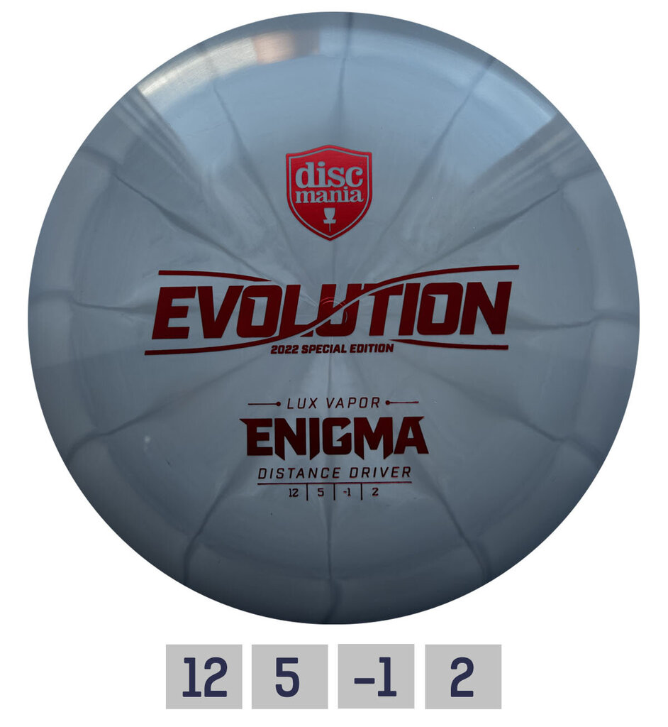 Discgolf DISCMANIA Distance Driver Lux Vapor ENIGMA Evolution Blue  12/5/-1/2 цена | pigu.lt