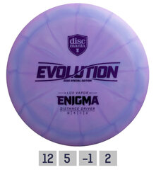 Diskgolfo diskas Discmania Distance Driver Lux Vapor Enigma Evolution, violetinis kaina ir informacija | Diskgolfas | pigu.lt