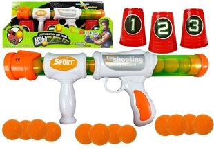 Šautuvas su minkštais kamuoliukais ir taikiniais kaina ir informacija | Žaislai berniukams | pigu.lt