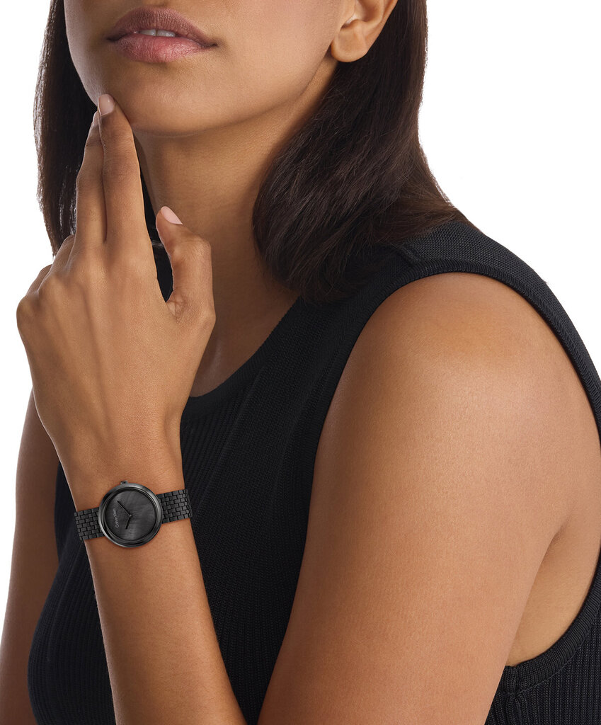 Calvin Klein Twisted Bezel moteriškas laikrodis kaina ir informacija | Moteriški laikrodžiai | pigu.lt