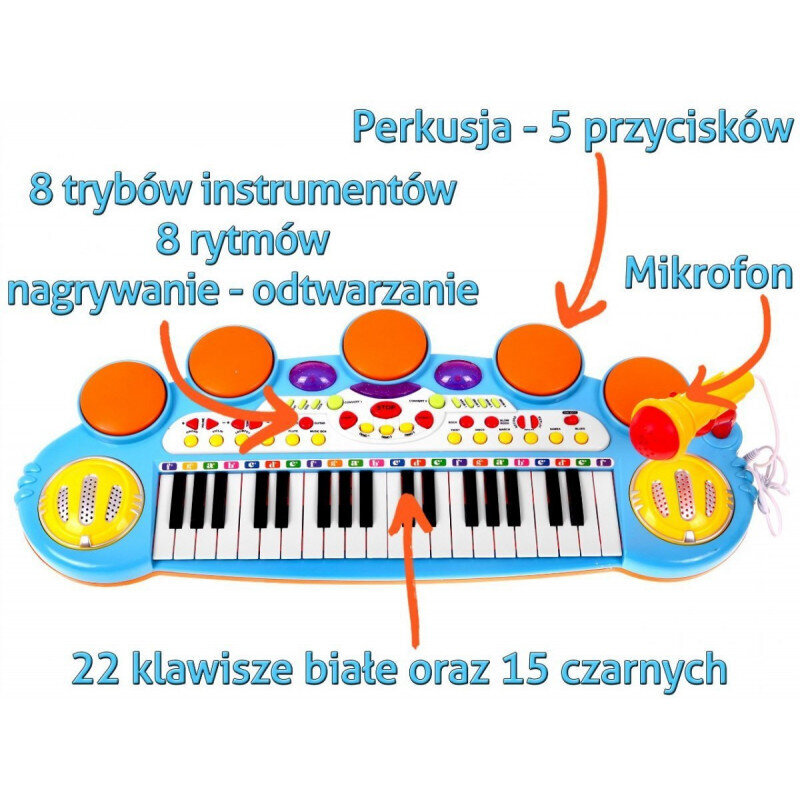 Vaikiškas pianinas su kėdute ir mikrofonu Canhui Toys kaina ir informacija | Lavinamieji žaislai | pigu.lt