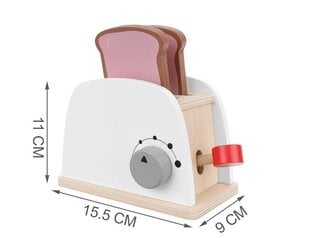 Детский деревянный тостер Kruzzel 22435 цена и информация | Игрушки для девочек | pigu.lt