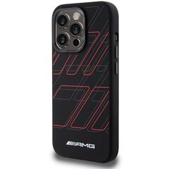 AMG AMHMP15L23SSPK iPhone 15 Pro 6.1" czarny|black hardcase Silicone Large Rhombuses Pattern MagSafe цена и информация | Чехлы для телефонов | pigu.lt