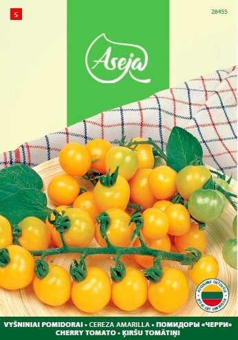 Valgomieji vyšniniai pomidorai /Cherry Tomato/ Cereza Amarilla, ASEJA, 0,5g, 28455( 5 ) kaina ir informacija | Daržovių, uogų sėklos | pigu.lt