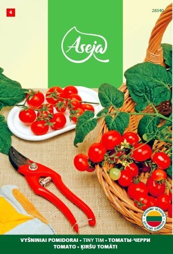 Vyšniniai pomidorai /Bush cherry tomato/ Tiny Tim, ASEJA, 0,25g, 28540( 4 ) kaina ir informacija | Daržovių, uogų sėklos | pigu.lt