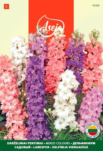 Darželiniai pentinai /Larkspur/ Mixed colours, ASEJA, 0,5g, 42500( 5 ) kaina ir informacija | Gėlių sėklos | pigu.lt