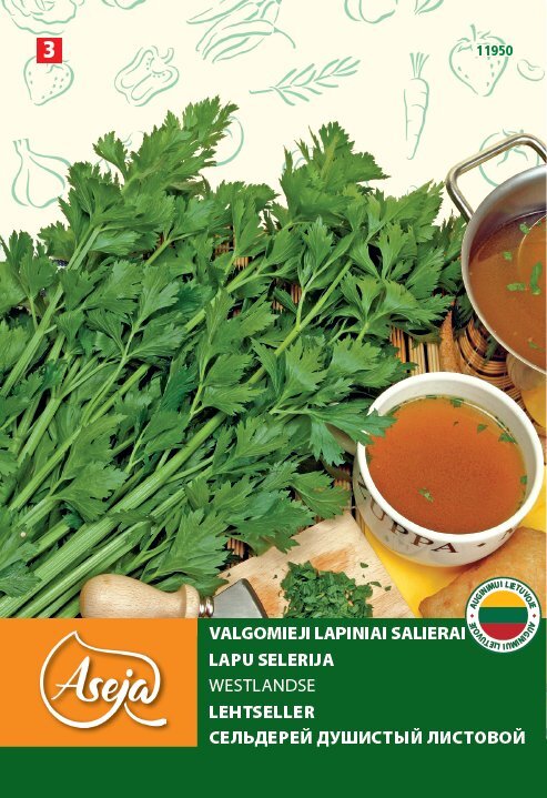 Valgomieji lapiniai /Soup Celery/ Salierai Westlandse, ASEJA, 3g , 11950( 3 ) kaina ir informacija | Prieskonių sėklos | pigu.lt