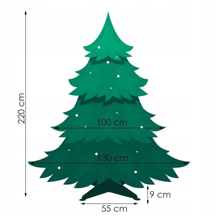 Dirbtinė Kalėdinė eglutė Kaukazo eglė Springos CT0082, 220 cm цена и информация | Eglutės, vainikai, stovai | pigu.lt