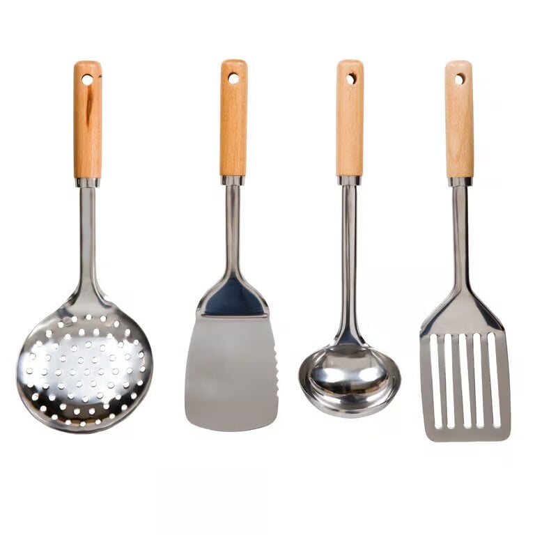 Ambition Natural virtuvės įrankių rinkinys, 4 dalių kaina ir informacija | Virtuvės įrankiai | pigu.lt