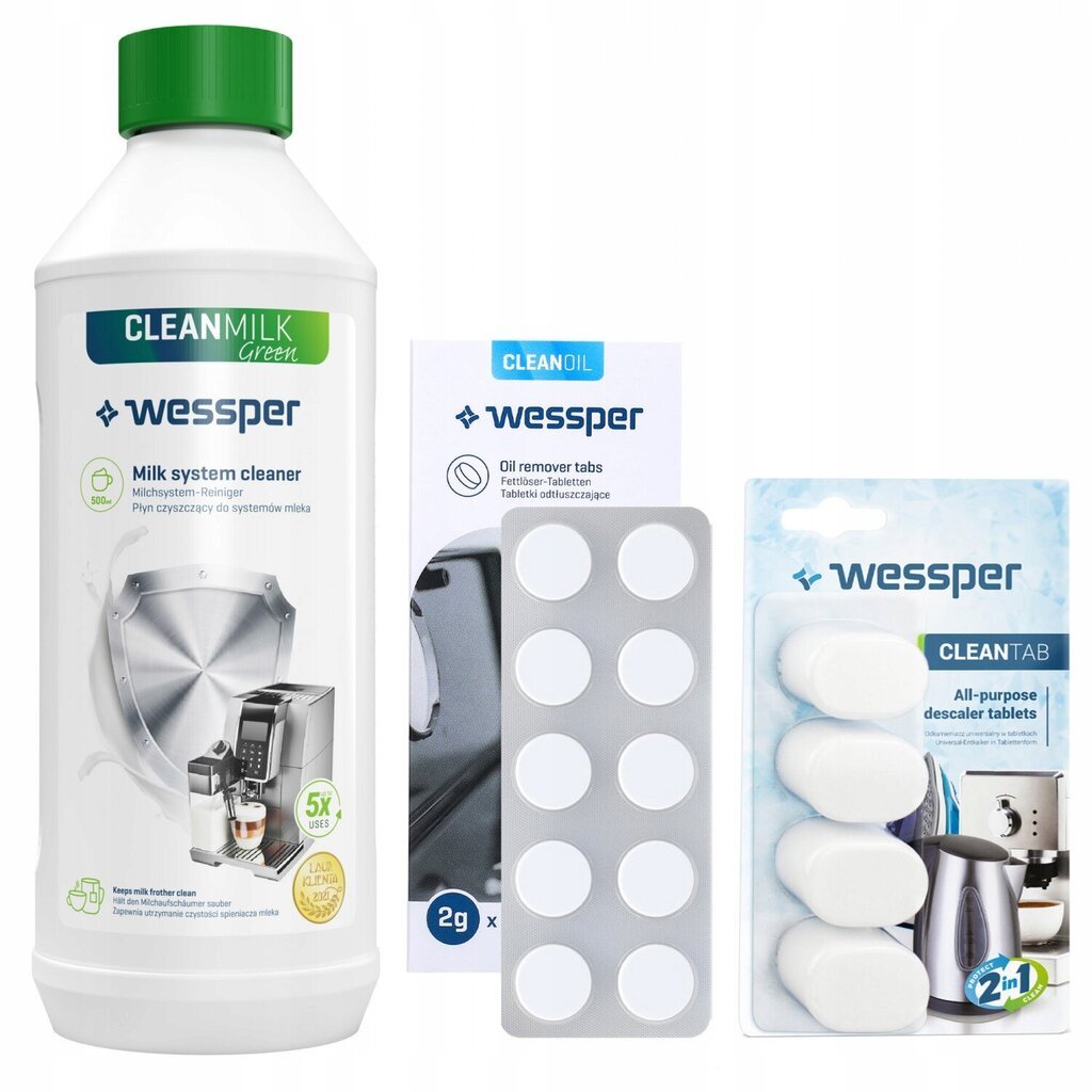 Wessper kavos aparatų valiklis Clean Milk Green, 500 ml kaina ir informacija | Valikliai | pigu.lt
