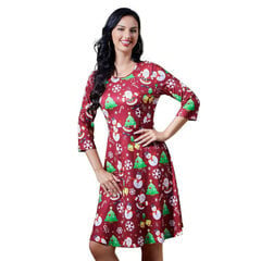 Красное новогоднее платье с рукавами 3/4 цена и информация | Платья | pigu.lt