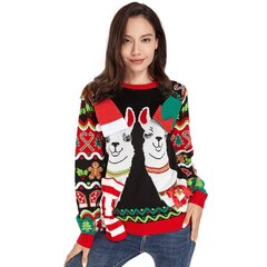 Рождественский свитер унисекс с ламами цена и информация | Свитера женские | pigu.lt