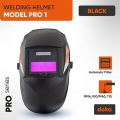 Сварочная маска автоматическая DOKA PRO 1 цена и информация | Защита для лица и головы | pigu.lt