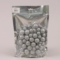 Новогодние шарики из пенопласта, серебро, 60 шт. цена и информация | Праздничные декорации | pigu.lt