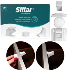 Магнитные замки Sillar Magnetic cabinet locks, 10 шт. цена и информация | Другие принадлежности для мебели | pigu.lt