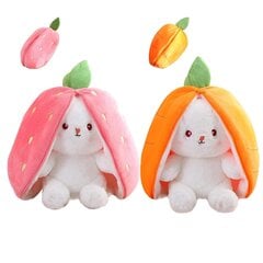Двухсторонний плюшевый зайчик - морковка, 35 см цена и информация | Мягкие игрушки | pigu.lt