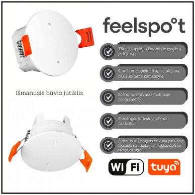 Išmanusis būvio jutiklis Feelspot FS-HPS02W WiFi, Tuya цена и информация | Davikliai, jutikliai | pigu.lt