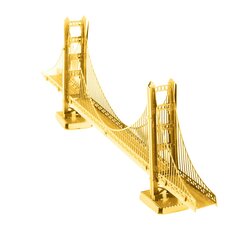 Metalinė dėlionė - konstruktorius Metal Earth Golden Gate Bridge Gold 3D цена и информация | Конструкторы и кубики | pigu.lt