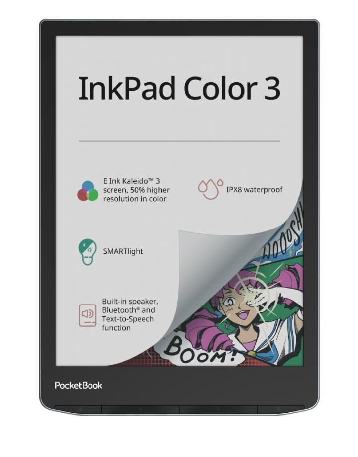 PocketBook InkPad Color 3 PB743K3-1-WW цена и информация | Elektroninių knygų skaityklės | pigu.lt