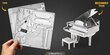 Metalinė dėlionė - konstruktorius Metal Earth Grand Piano 3D kaina ir informacija | Konstruktoriai ir kaladėlės | pigu.lt