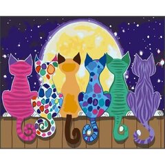 Tapyba pagal skaičius Art&Wine Cats, 40x50 cm kaina ir informacija | Tapyba pagal skaičius | pigu.lt