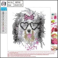 Deimantinė mozaika Art&Wine 5D Dog 89740, 20x20 cm kaina ir informacija | Deimantinės mozaikos | pigu.lt