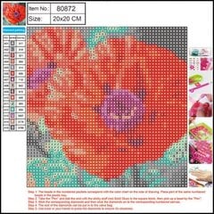 Алмазная мозаика 5D "Poppy" 20x20cm цена и информация | Алмазная мозаика | pigu.lt