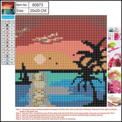 Алмазная мозаика 5D "Sunset" 20x20cm цена и информация | Алмазная мозаика | pigu.lt