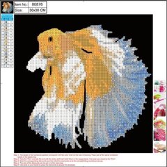 Алмазная мозаика  5D "Gold fish" 30x30cm цена и информация | Алмазная мозаика | pigu.lt