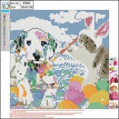 Алмазная мозаика 5D "Funny animals" 30x30cm цена и информация | Алмазная мозаика | pigu.lt
