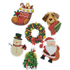 Kalėdinis deimantinės mozaikos dekoracijos Merry Christmas, 50x20 mm kaina ir informacija | Deimantinės mozaikos | pigu.lt