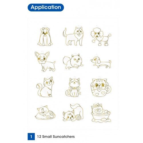 žVitražiniai dažai Amos SD10P10-DC, 10x10.5 ml цена и информация | Piešimo, tapybos, lipdymo reikmenys | pigu.lt