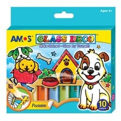 AMOS Витражные краски (Собачки), 9x10.5ml цена и информация | Принадлежности для рисования, лепки | pigu.lt