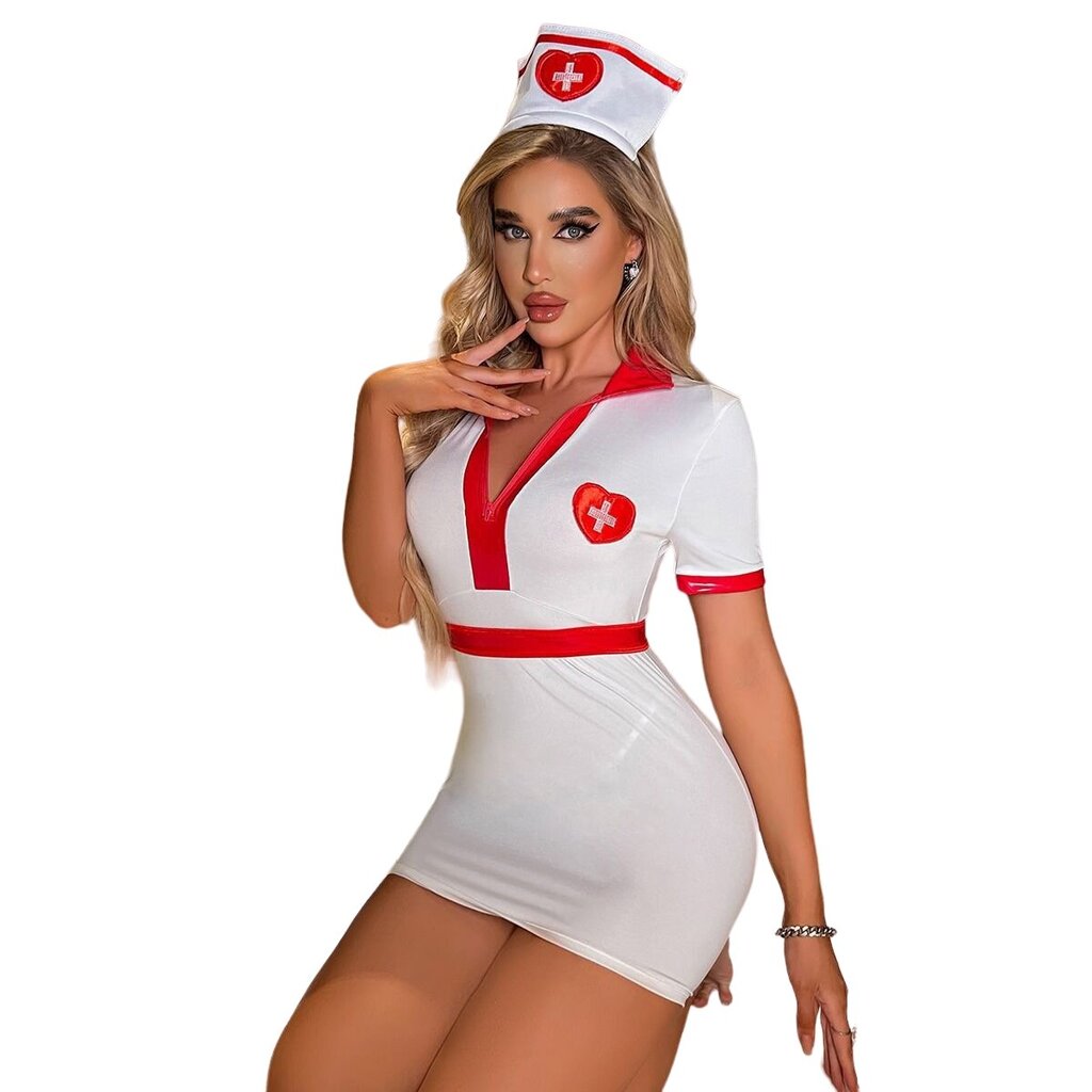 Сексуальное платье Hot Nurse, белый цена | n18.pigu.lt