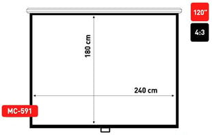 Maclean mc-591 ( 240x180 cm ) kaina ir informacija | Maclean Kompiuterinė technika | pigu.lt