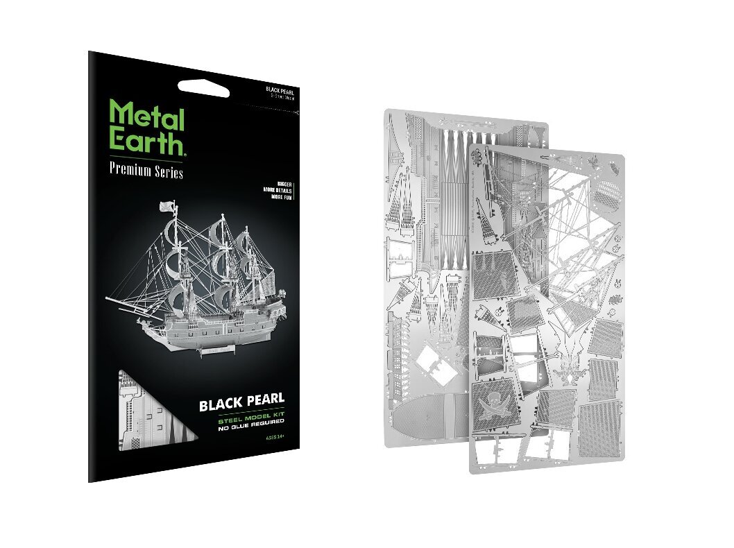 Metalinė dėlionė - konstruktorius Metal Earth Premium Series Black Pearl 3D kaina ir informacija | Konstruktoriai ir kaladėlės | pigu.lt