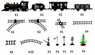Elektrinis traukinys su dūmais ir garsais kaina ir informacija | Žaislai berniukams | pigu.lt