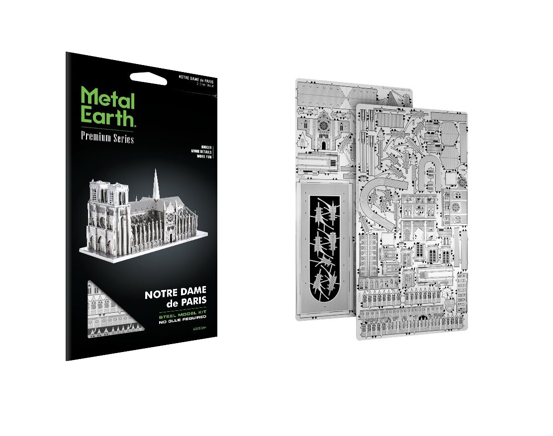Metalinė dėlionė - konstruktorius Metal Earth Premium Series Notre Dame de Paris 3D kaina ir informacija | Konstruktoriai ir kaladėlės | pigu.lt