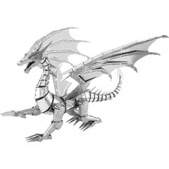 Metalinė dėlionė - konstruktorius Metal Earth Premium Series Silver Dragon 3D цена и информация | Конструкторы и кубики | pigu.lt
