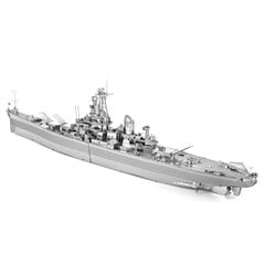 Metalinė dėlionė - konstruktorius Metal Earth Premium Series USS Missouri 3D цена и информация | Конструкторы и кубики | pigu.lt