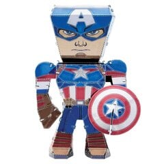 Metalinė dėlionė - konstruktorius Metal Earth Marvel Avengers Captain America 3D kaina ir informacija | Konstruktoriai ir kaladėlės | pigu.lt