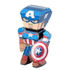 Metalinė dėlionė - konstruktorius Metal Earth Marvel Avengers Captain America 3D kaina ir informacija | Konstruktoriai ir kaladėlės | pigu.lt
