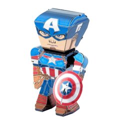 Metalinė dėlionė - konstruktorius Metal Earth Marvel Avengers Captain America 3D цена и информация | Конструкторы и кубики | pigu.lt