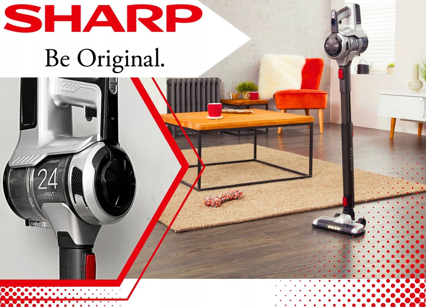 Sharp SA-VP3501BS kaina ir informacija | Dulkių siurbliai-šluotos | pigu.lt