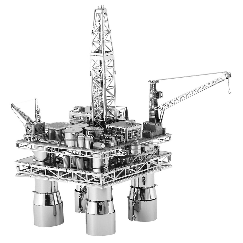 Metalinė dėlionė - konstruktorius Metal Earth Offshore Oil Rig & Tanker, Gift Box 3D kaina ir informacija | Konstruktoriai ir kaladėlės | pigu.lt