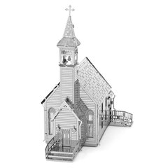 Metalinė dėlionė - konstruktorius Metal Earth Old Country Church 3D цена и информация | Конструкторы и кубики | pigu.lt