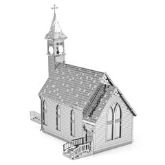 Metalinė dėlionė - konstruktorius Metal Earth Old Country Church 3D цена и информация | Конструкторы и кубики | pigu.lt